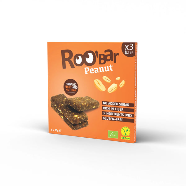 Био Фъстъчен бар 3x30g, Roobar