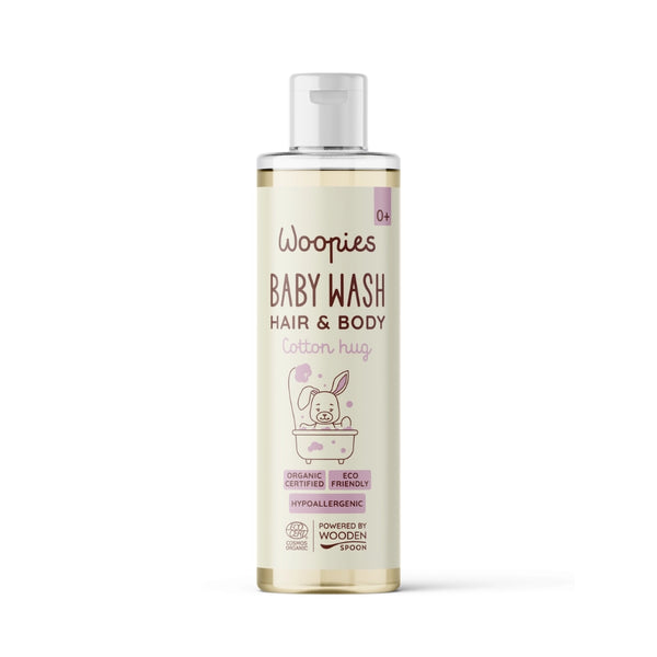 Био Бебешки Измивен Гел за Коса и Тяло Cottong Hug, 200ml, Woopies