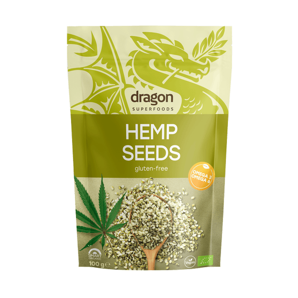 Био Конопено Семе, белено, 100g, Dragon Superfoods