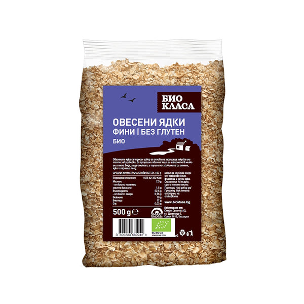 Био Овесени Ядки, фини, без глутен, 500g, Био Класа