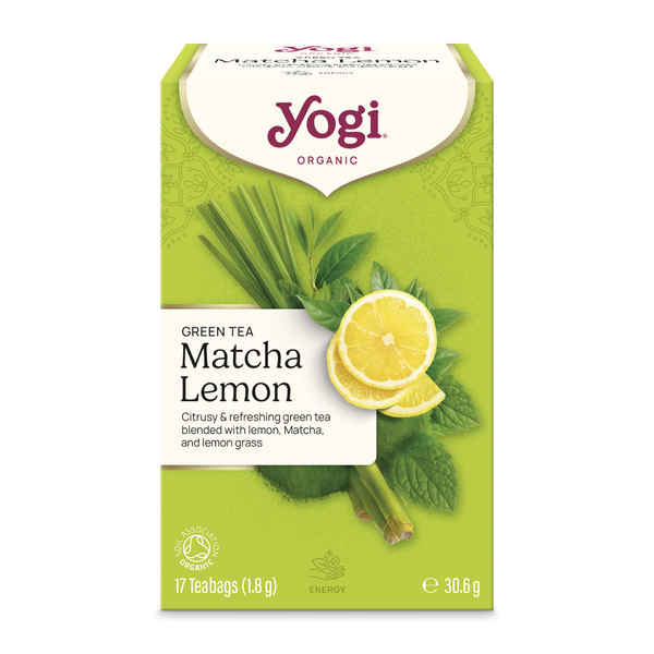 Био Аюрведичен Чай Зелен с Матча и Лимон, 17 пак., Yogi