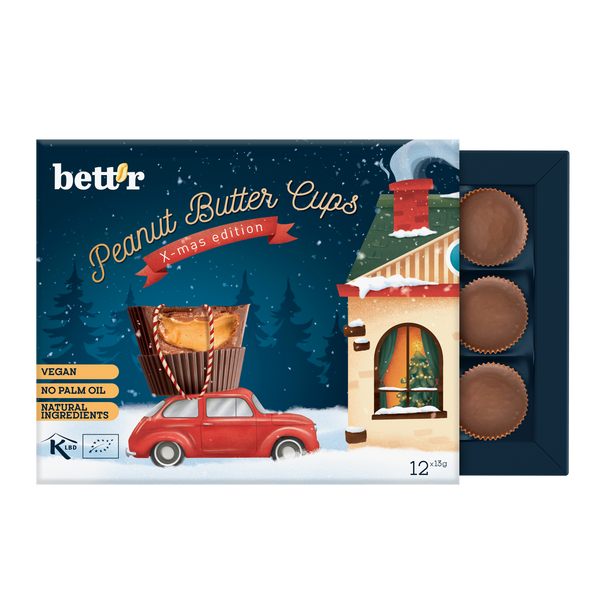 Коледна Бонбониера Пралини с Фъстъчен Крем 156g (12x13g), Bett'r