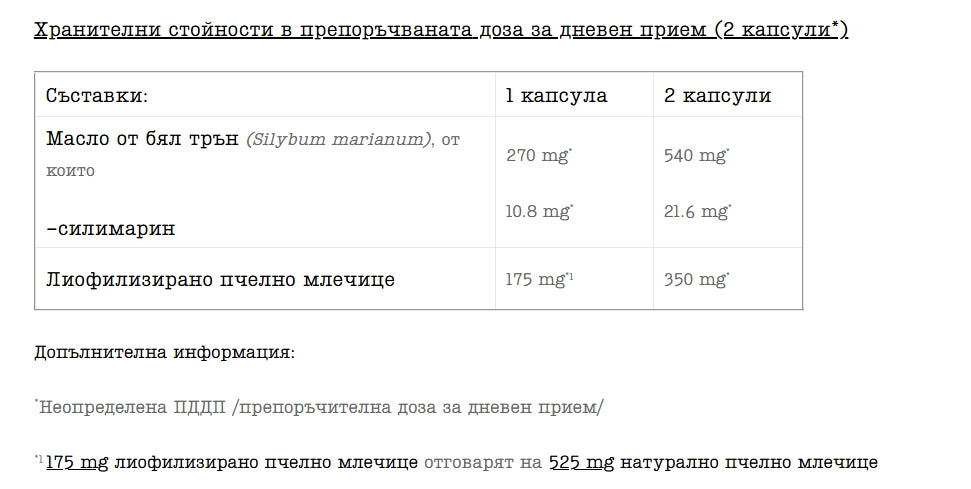 Пчелно Mлечице, 30 x 500mg, Пчелинъ