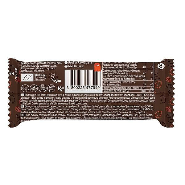 Био Суров Бар с Какаови Зърна, 30g, Roobar