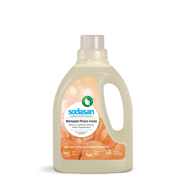 Еко Омекотител за Дрехи с Аромат на Праскова, 750ml, Sodasan