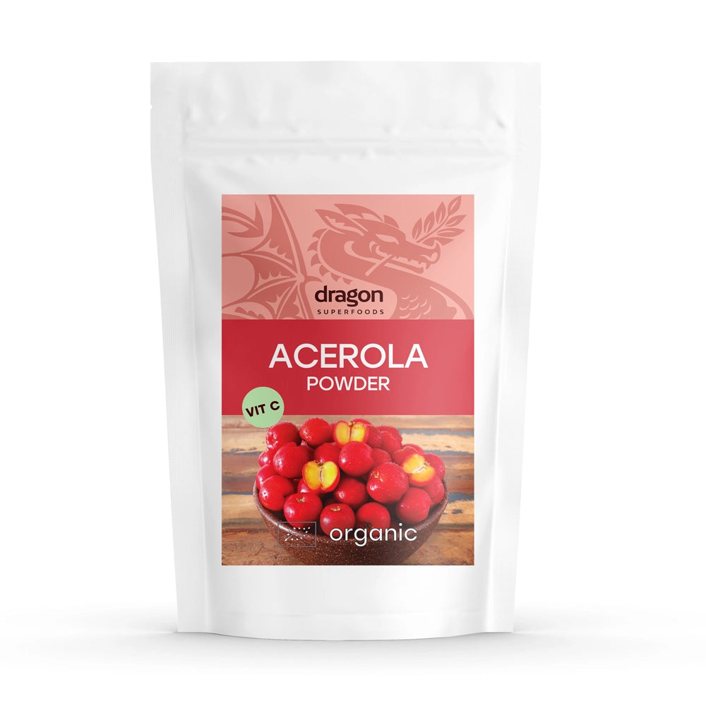 Био Ацерола на Прах, Сушена чрез Замразяване, 75g, Dragon Superfoods
