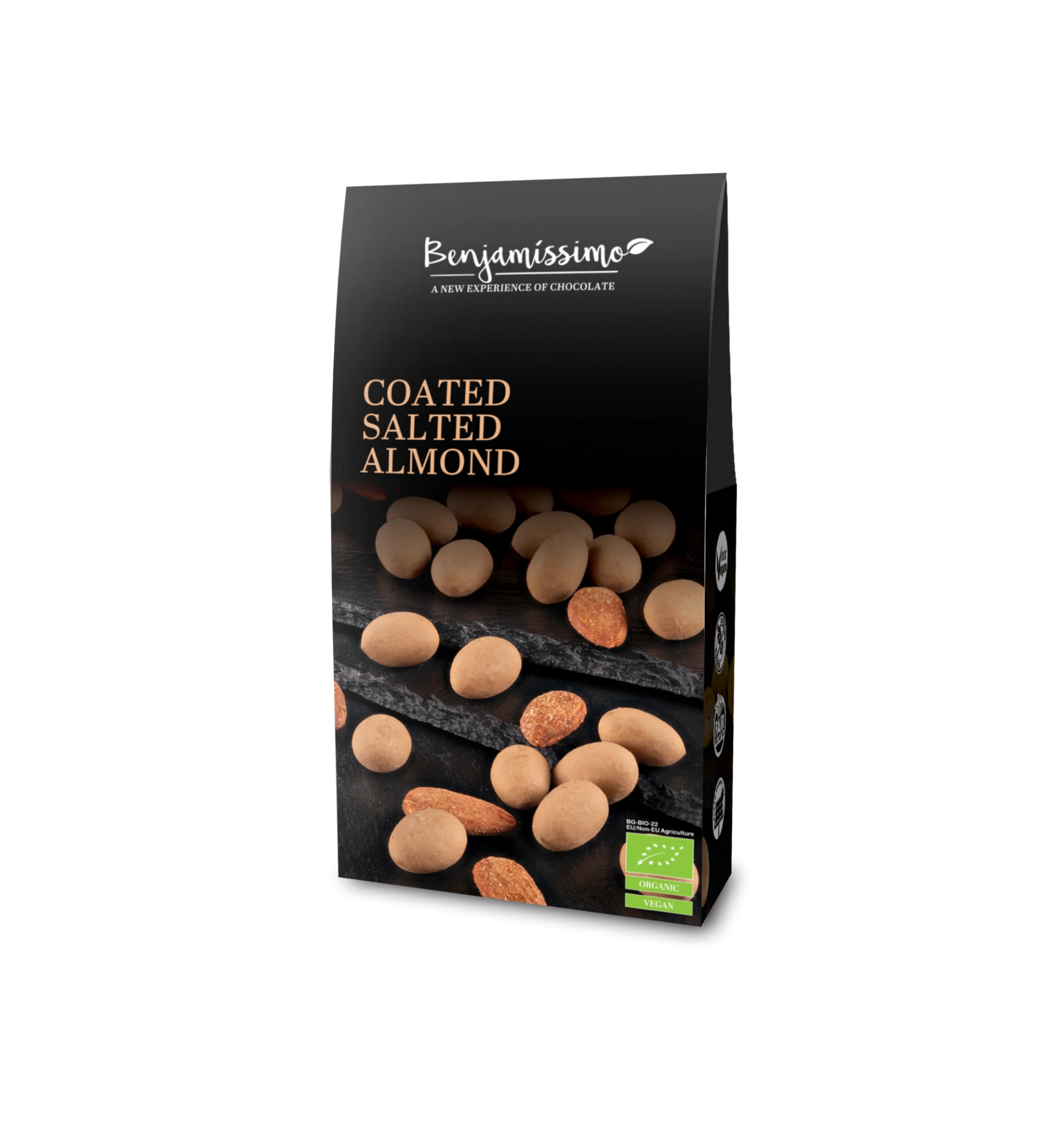 Био Какаови Дражета Бадем със Солен Карамел, 60g, Benjamissimo