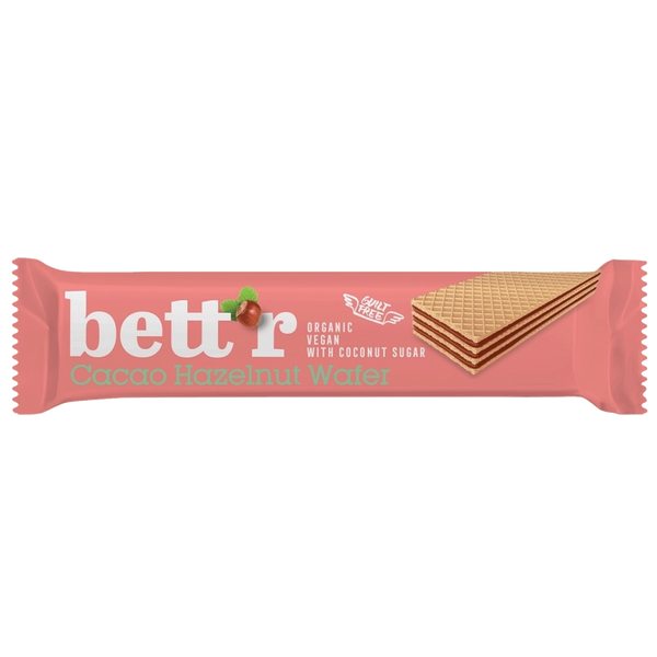 Био Вафла с Лешниково-Какаов Крем, 30g, Bett'r