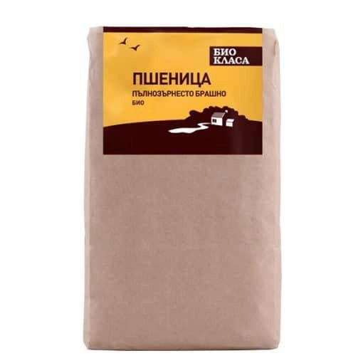 Био Пълнозърнесто  брашно от пшеница, 1kg, Био Класа