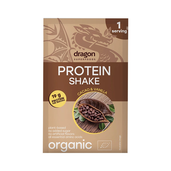 Био Протеинов шейк с Какао и Ванилия Саше, 30g, Dragon Superfoods