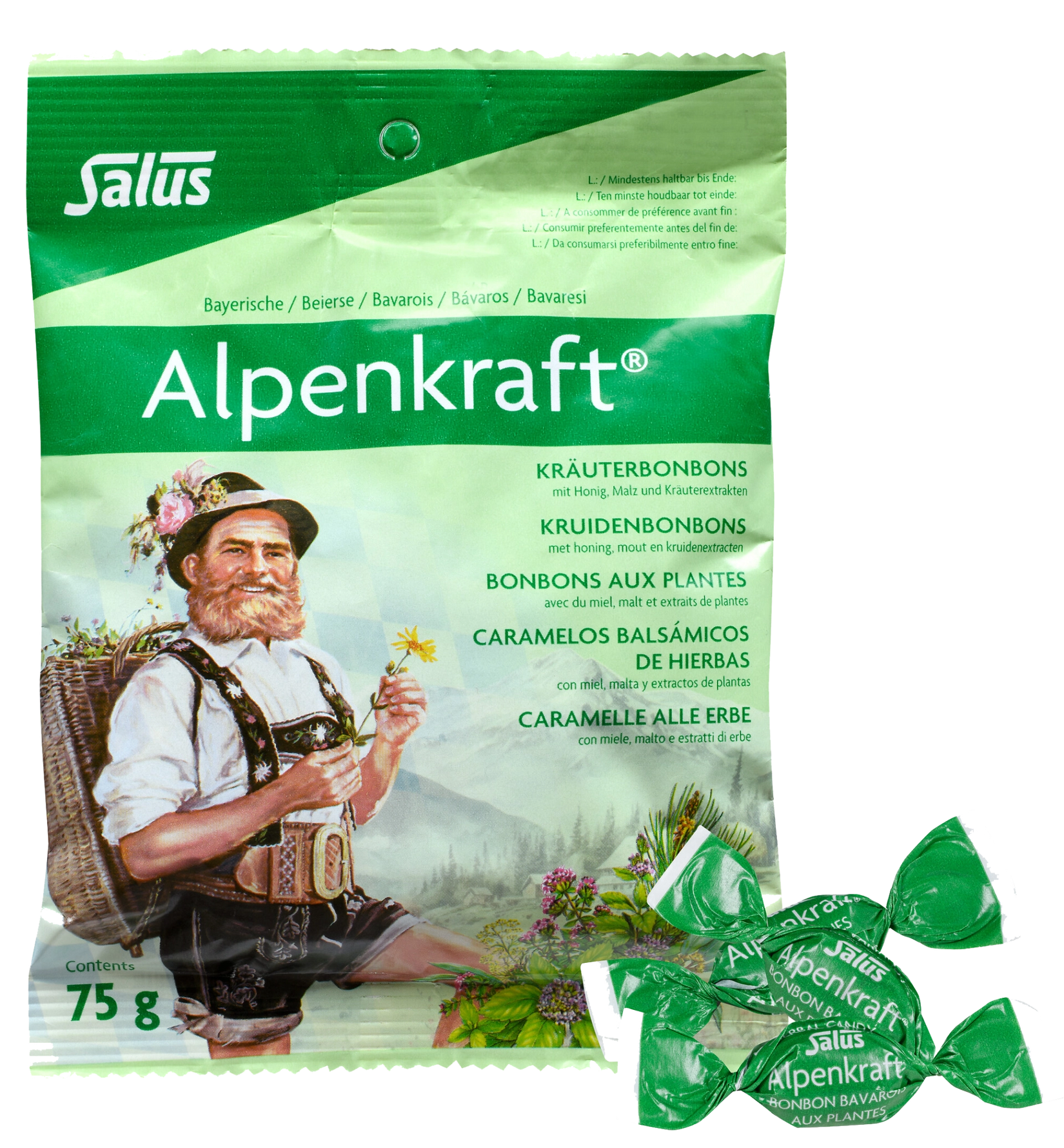Био Билкови Бонбони Alpenkraft, 75g, Salus