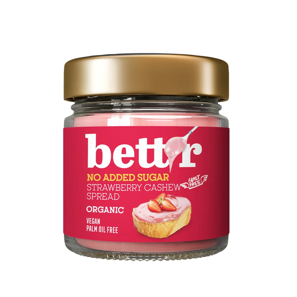 Био Крем за Мазане с Ягоди и Кашу Без Добавена Захар, 250g, Bett'r