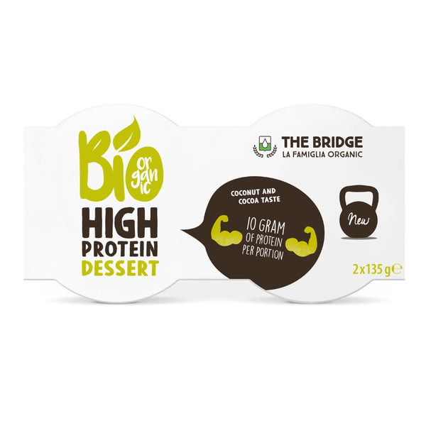 Био Протеинов десерт кокос и какао, 2х135g, The Bridge