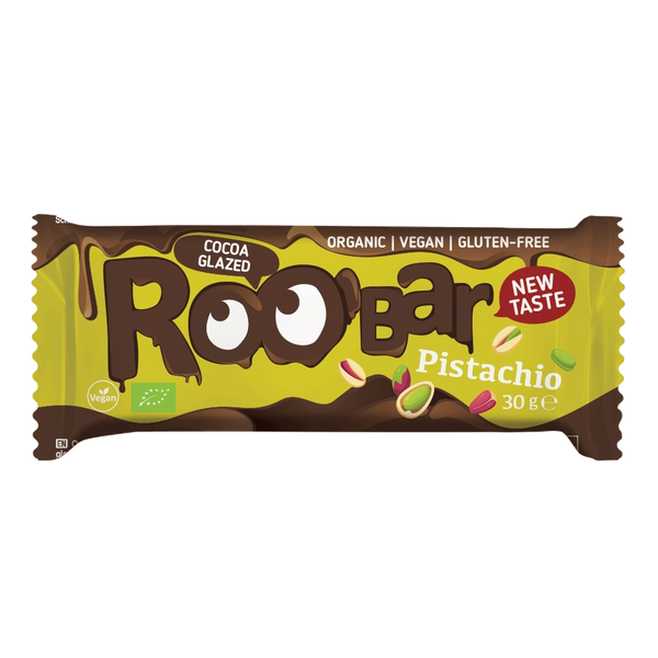Био Бар Шамфъстък покрит с какаова глазура, 30g, Roobar 