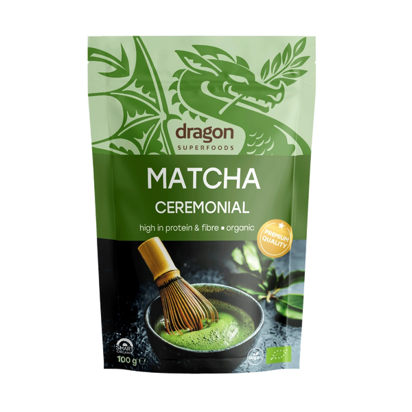 Био Премиум Церемониална Матча на прах, 100g, Dragon Superfoods