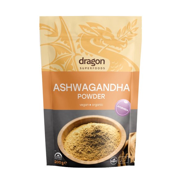 Био ашваганда на прах, 200g, Dragon Superfoods