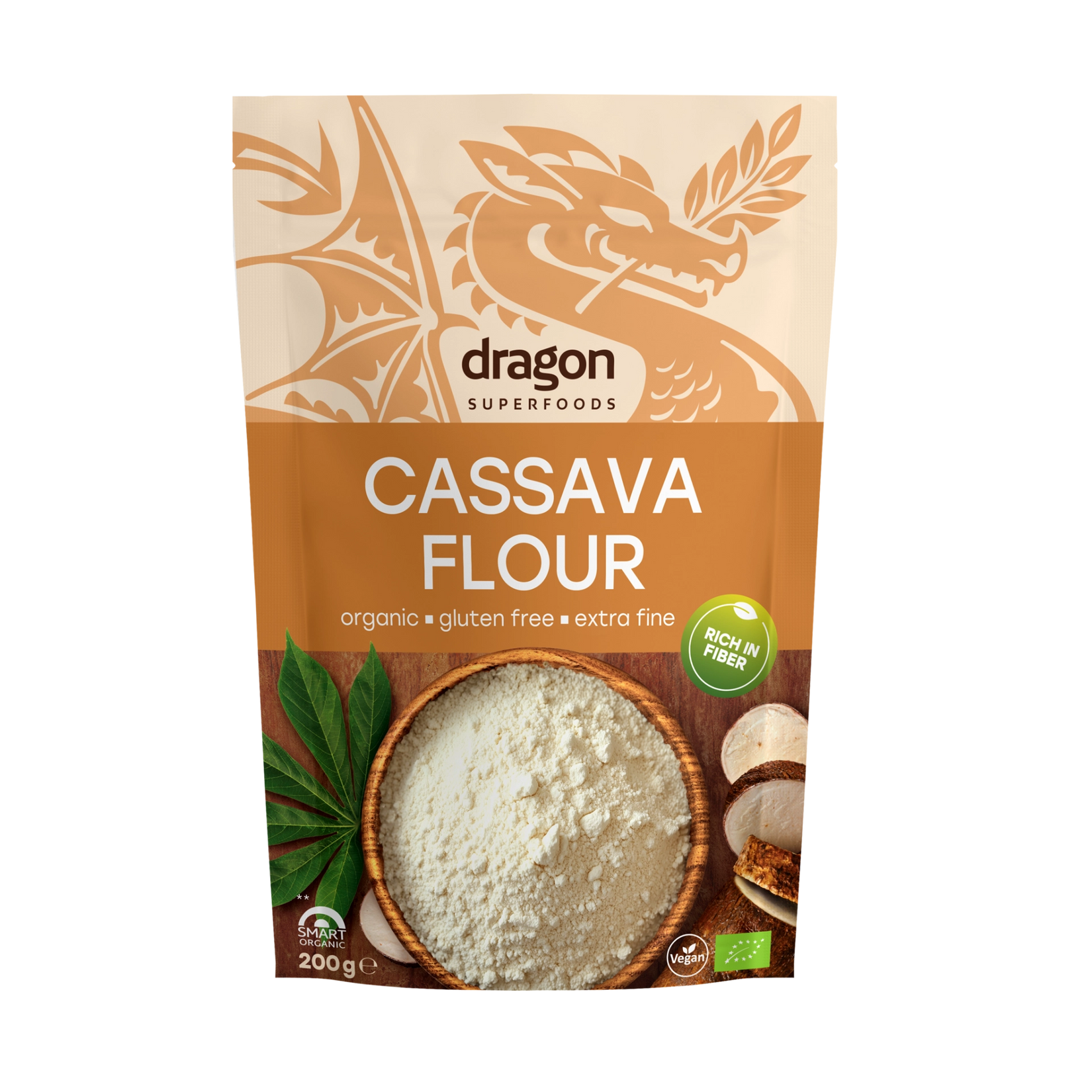 Био Брашно от Касава, 200g, Dragon Superfoods