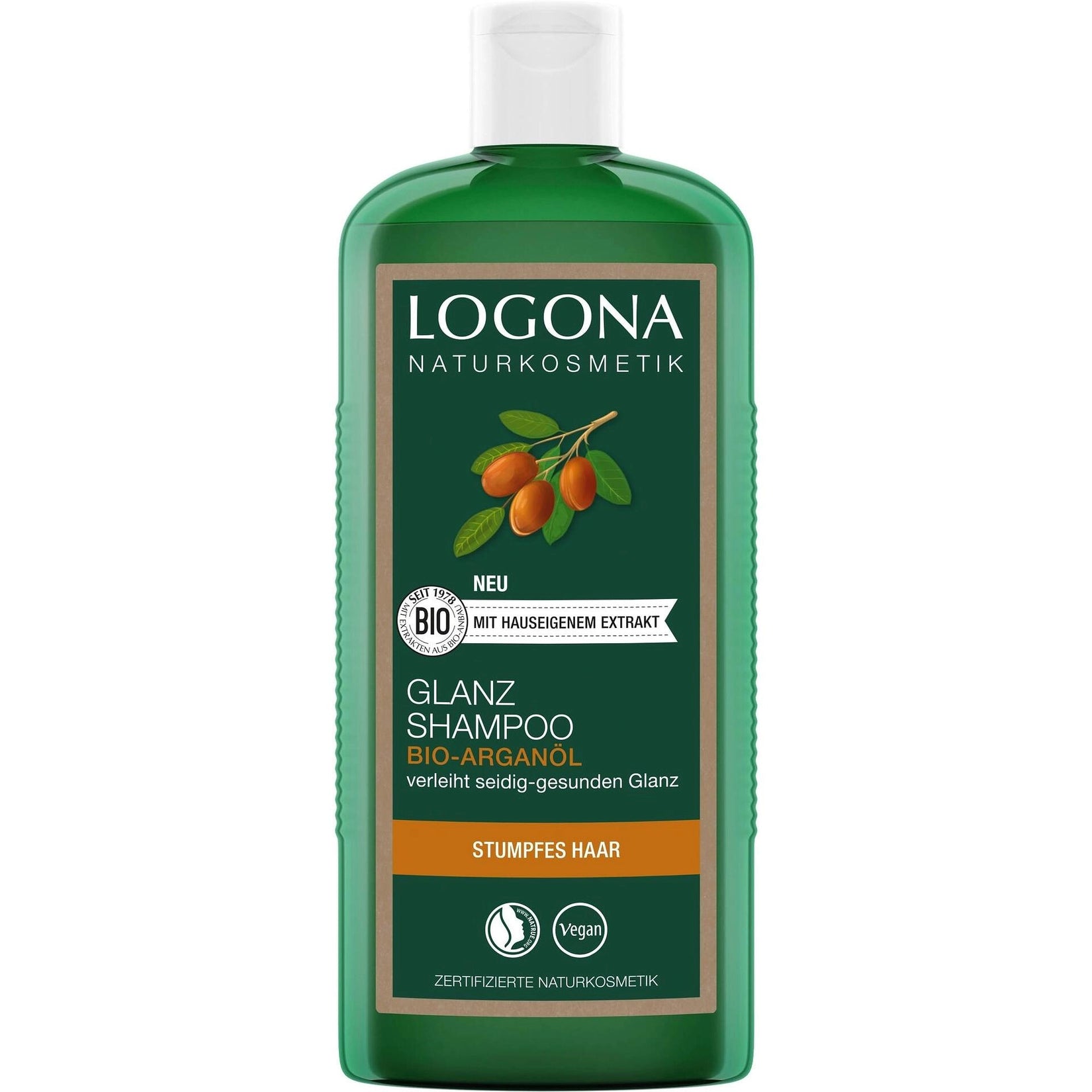 Био шампоан за блясък с арганово масло, 250ml, Logona