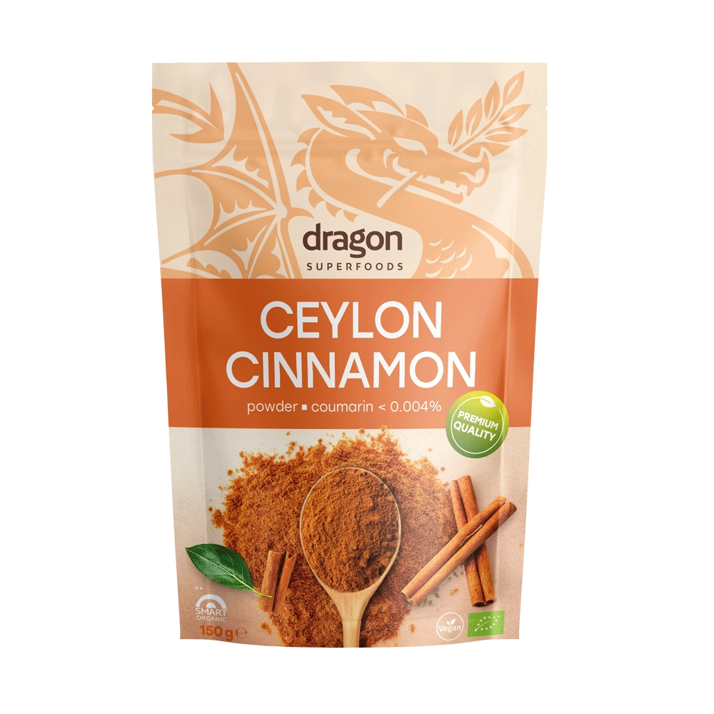 Био Цейлонска Канела на прах, 150g, Dragon Superfoods