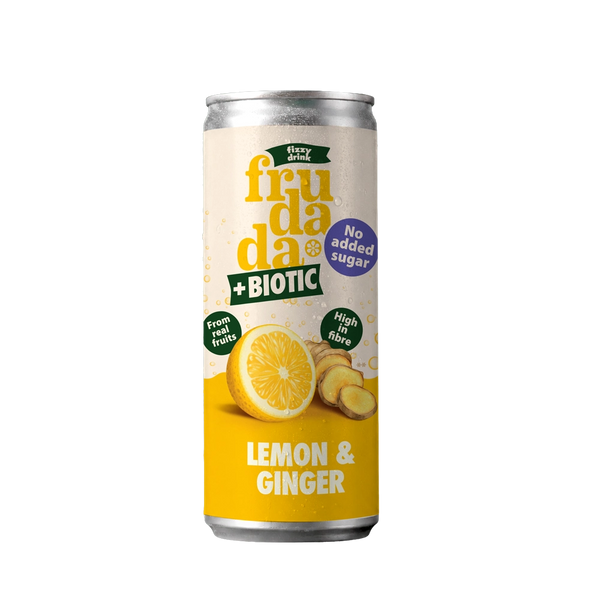Газирана напитка с пробиотик Лимон и Джинджифил, 330ml, Frudada