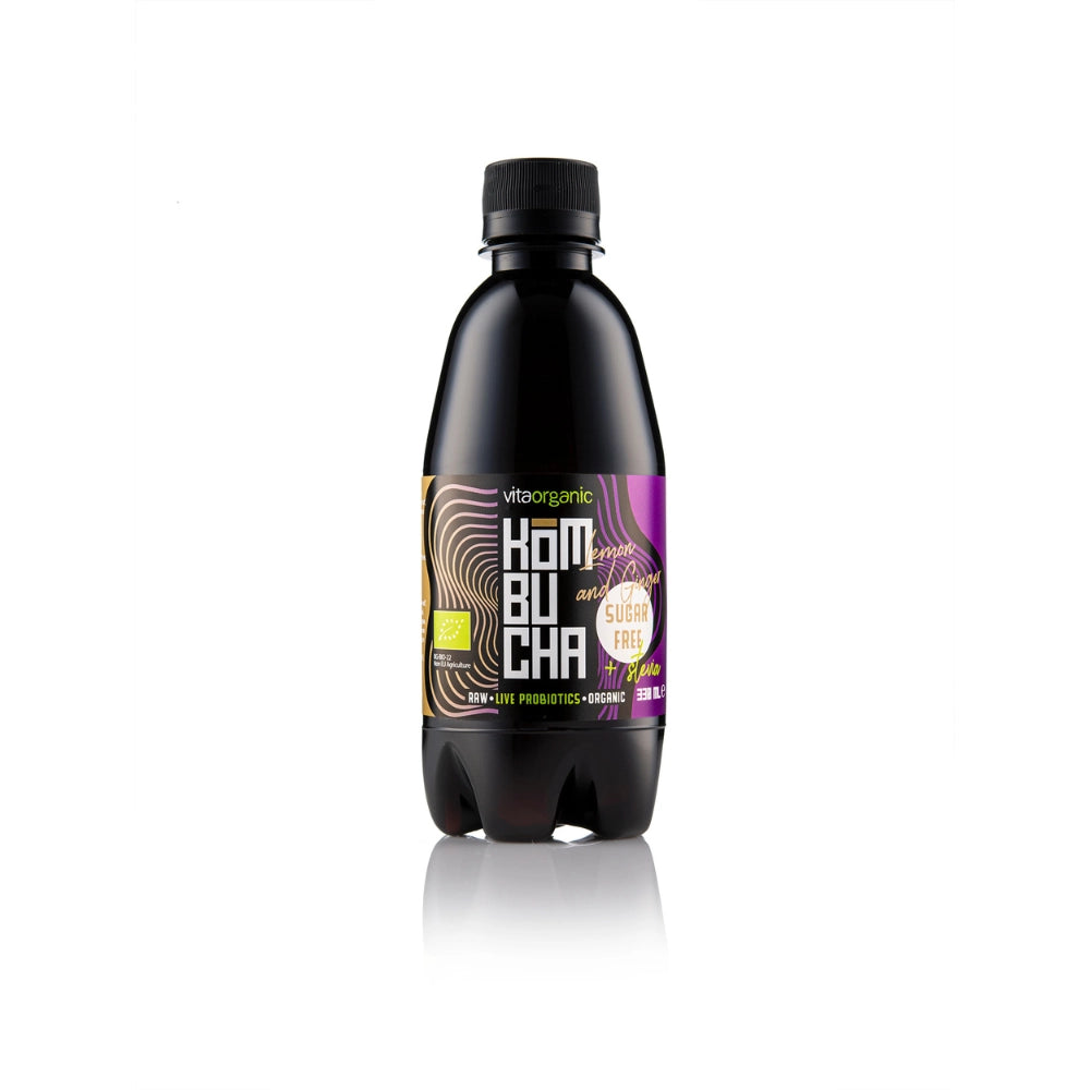 Био Комбуча Лимон и Джинджифил Без захар, 330ml,  Vita Organic