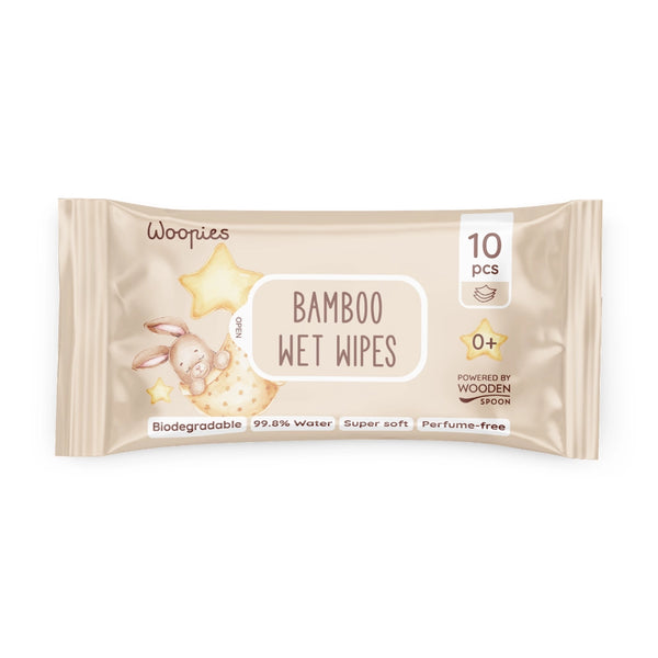 Биоразградими Бебешки Мокри Кърпи х 10, Woopies