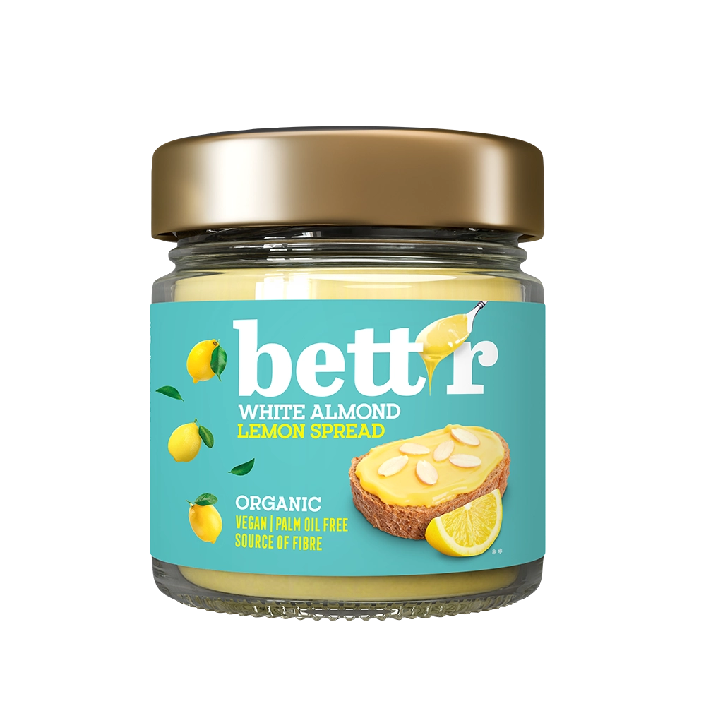 Био Крем за мазане с Лимон и Бял бадем, 200g, Bett'r