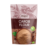 Био брашно от рожков 200 г Dragon Superfoods – предна страна на опаковката