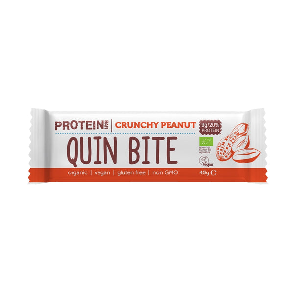 Био Протеиново Барче Хрупкав Фъстък, 45g, Quin Bite