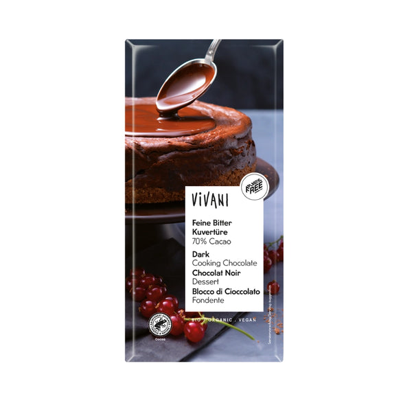 Био Шоколадов Kувертюр Натурален, 150g, Vivani