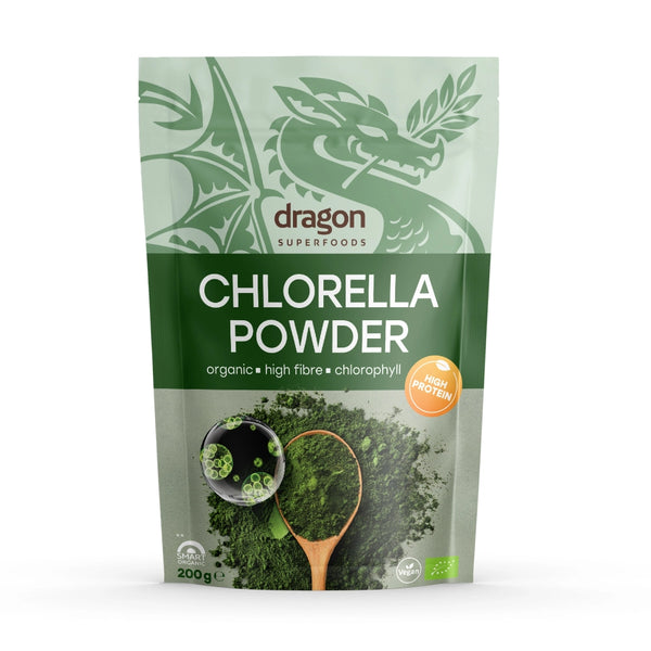 Био Хлорела На Прах, 200g, Dragon Superfoods