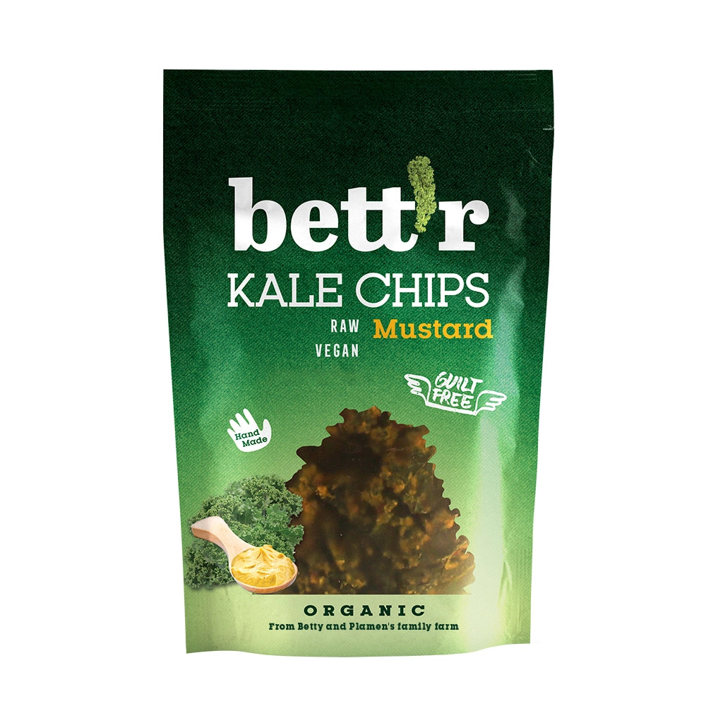 Био Кейл Чипс с Горчица и Лук, 30g, Bett'r