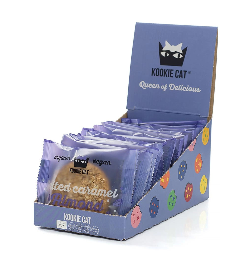 Био Курабийка със Солен Карамел и Бадеми, 50g, Kookie Cat
