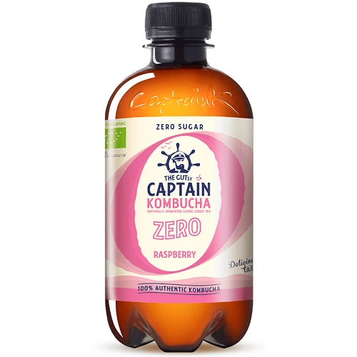 Био Комбуча с Малина, без захар, 400ml, Captain Kombucha