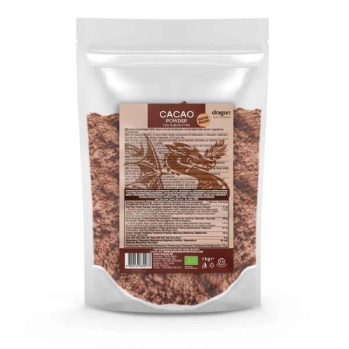 Био Какао на Прах, сурово, 1kg, Dragon Superfoods