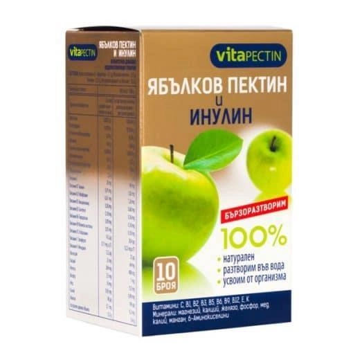 Ябълков Пектин и  Инулин, VITAPECTIN, 10 сашета х13.5g