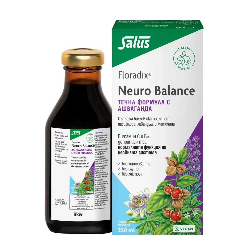 Neuro Balance Тоник с Ашваганда, 250ml, Floradix