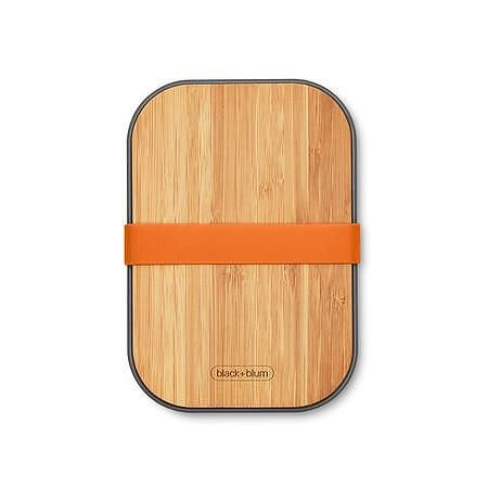 Кутия за Сандвичи Стомана Бамбук Силикон, Оранжево, Black & Blum