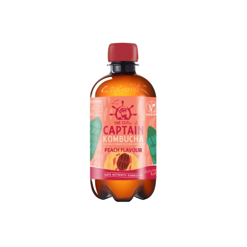 Био Комбуча Праскова, Summer Edition, 400ml, The Gutsy Captain Kombucha