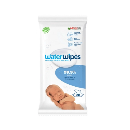 Бебешки Мокри Кърпи за Чувствителна Кожа, 28бр, Water Wipes