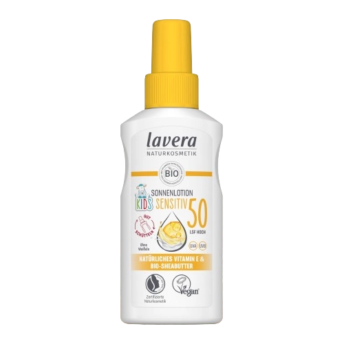 Слънцезащитен лосион за лице и тяло Kids Sensitive SPF 50, 100ml, Lavera