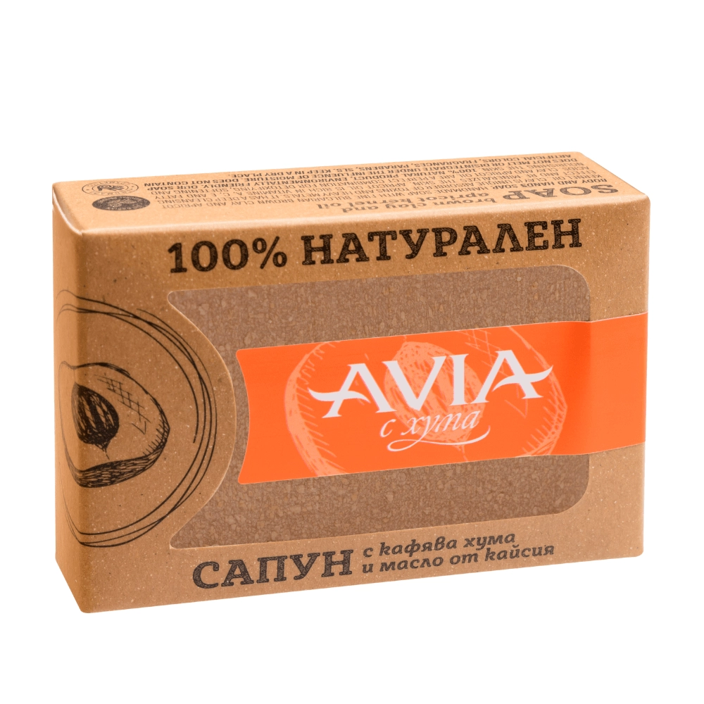 Сапун с кафява хума и масло от кайсия, 110g, Avia