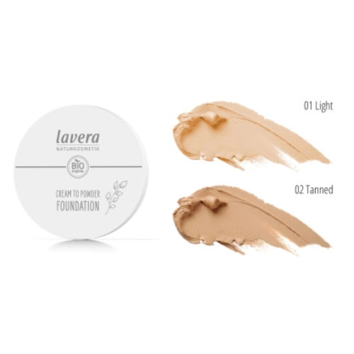 Компактен фон дьо тен Cream to Powder Tanned 01, 10,5g, Lavera