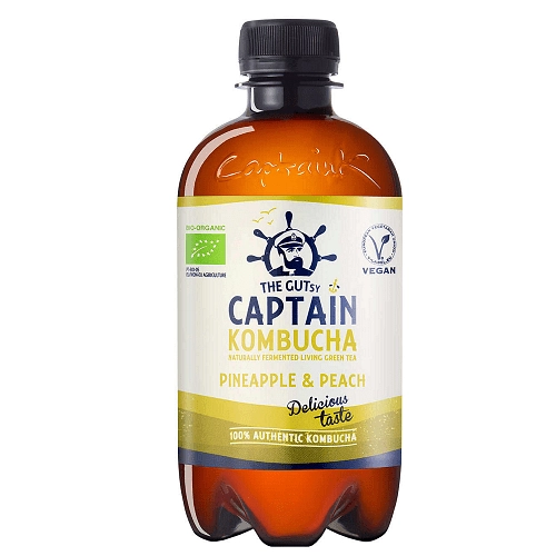 Био Комбуча с Ананас и Праскова, 400ml, Captain Kombucha