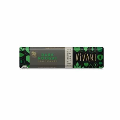 Био Шоколадов Бар с Тъмна Нуга и Крокант, Vivani, 35 g