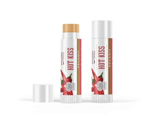 Био Балсам за Устни Hot Kiss, 4.3 ml, Wooden Spoon